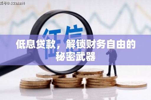 三门峡低息贷款，解锁财务自由的秘密武器