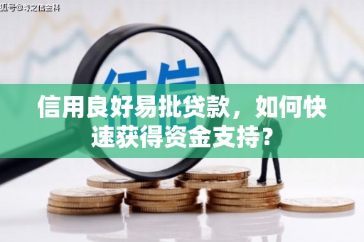 三门峡信用良好易批贷款，如何快速获得资金支持？