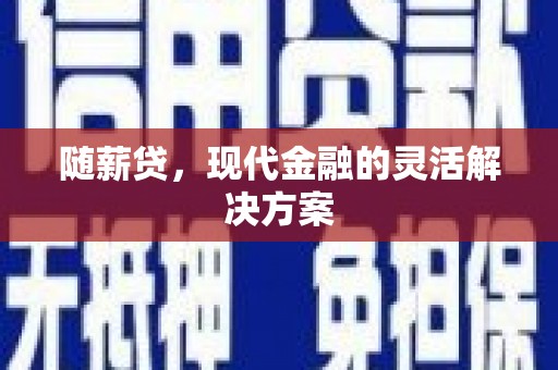 三门峡随薪贷，现代金融的灵活解决方案