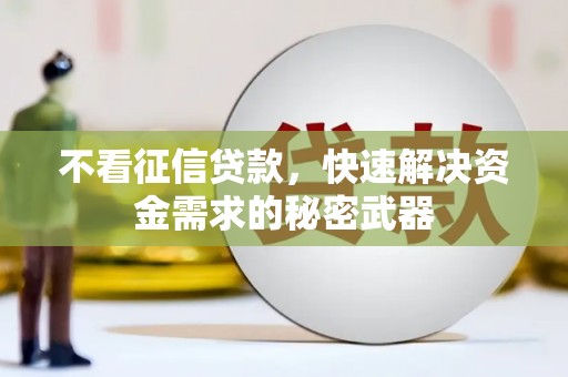 三门峡不看征信贷款，快速解决资金需求的秘密武器