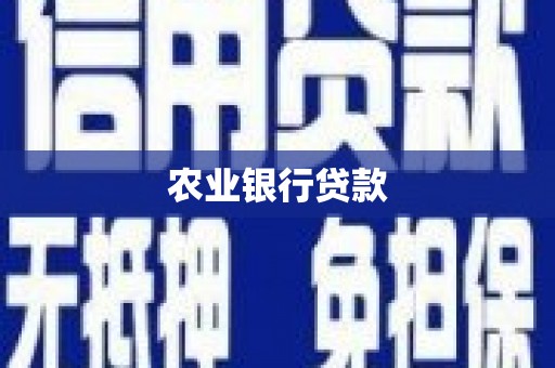 三门峡农业银行贷款