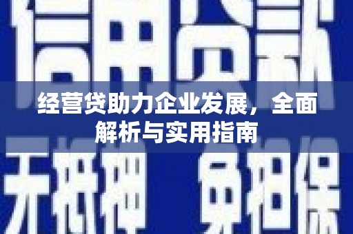 三门峡经营贷助力企业发展，全面解析与实用指南