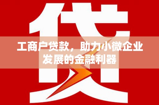 三门峡工商户贷款，助力小微企业发展的金融利器