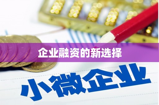 三门峡企业融资的新选择