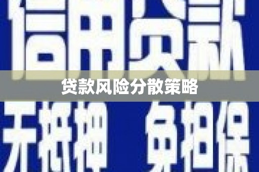 三门峡贷款风险分散策略