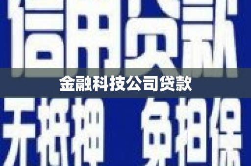 三门峡金融科技公司贷款