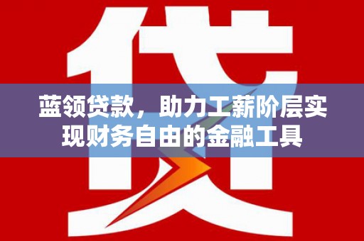 三门峡蓝领贷款，助力工薪阶层实现财务自由的金融工具