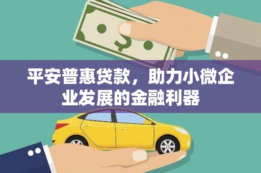 三门峡平安普惠贷款，助力小微企业发展的金融利器
