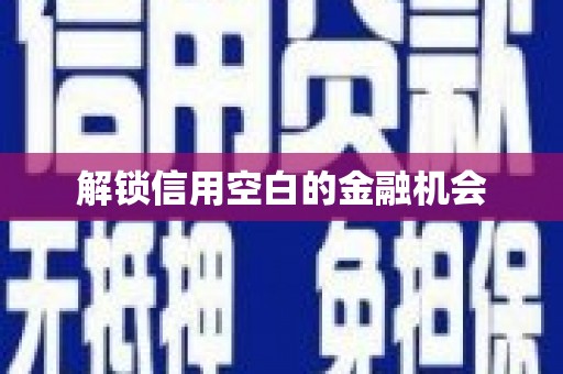 三门峡解锁信用空白的金融机会