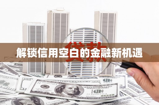 三门峡解锁信用空白的金融新机遇