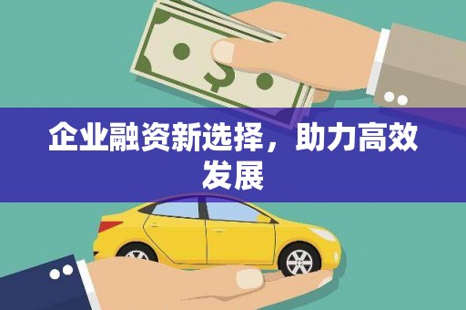 三门峡企业融资新选择，助力高效发展
